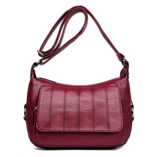 Soft Leather Leisure Messenger Bag