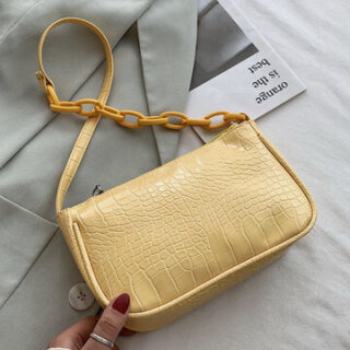 Crocodile Pattern Satchel Casual Shoulder Bag