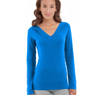 Eos V-Neck Hoodie Blue