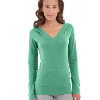 Eos V-Neck Hoodie Green