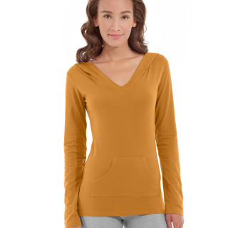 Eos V-Neck Hoodie Orange